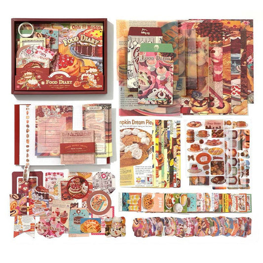 154 Pcs Dinner Food Scrapbook Supplies Kit TMSG