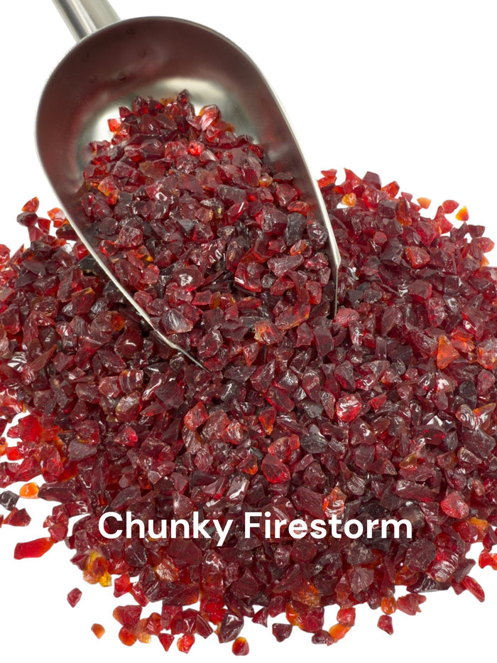16 oz. Chunky Fire Storm Crushed Glass 3-6 mm