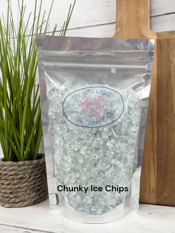16 oz. Chunky Ice Chips Crushed Glass 3-6 mm