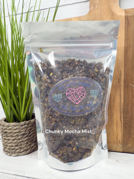 16 oz. Chunky Mocha Mist Crushed Glass 3-6 mm