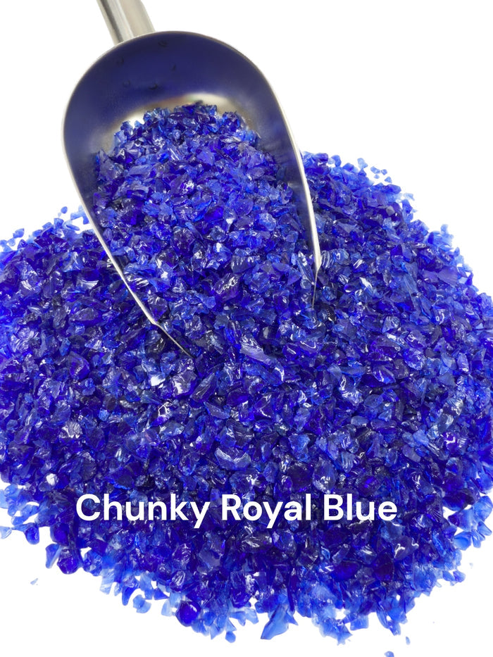 16 oz. Chunky Royal Blue Crushed Glass 3-6 mm