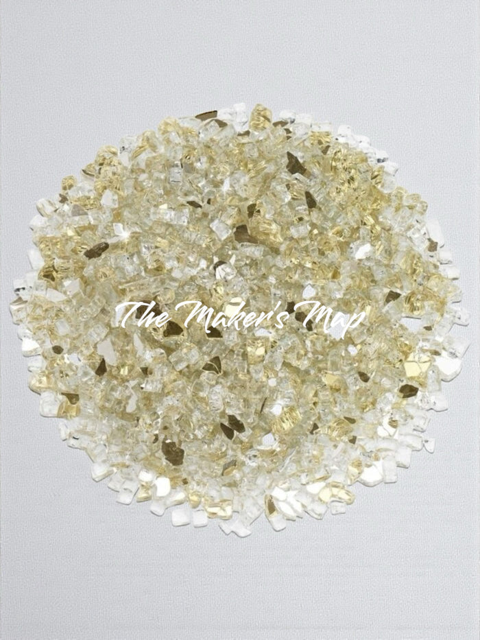 16 oz. Reflective Gold Rush Crushed Fire Glass 1/4in