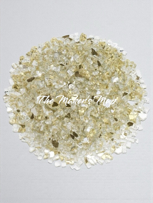 16 oz. Reflective Gold Rush Crushed Fire Glass 1/4in