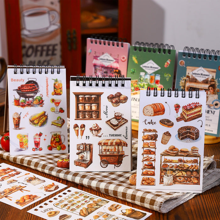 18 Sheets Baking Dinner Theme Stickers Book YXYK