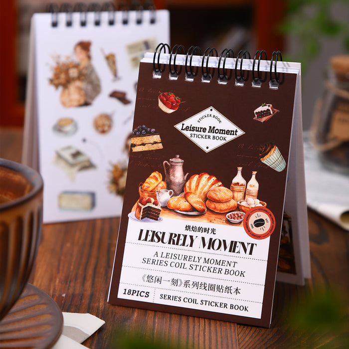 18 Sheets Baking Dinner Theme Stickers Book YXYK
