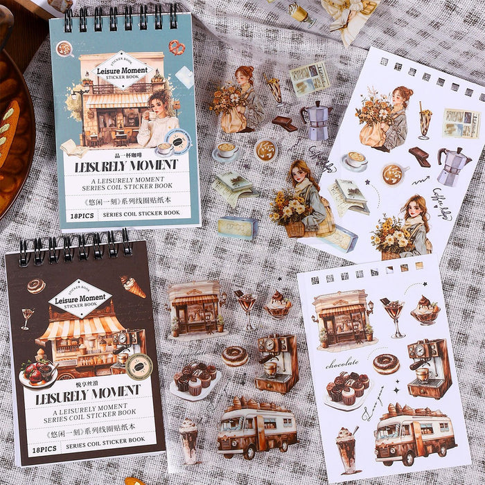 18 Sheets Baking Dinner Theme Stickers Book YXYK