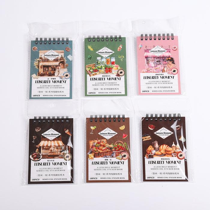18 Sheets Baking Dinner Theme Stickers Book YXYK