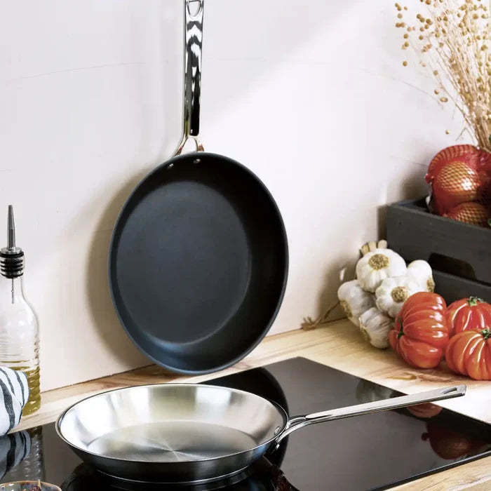 1826 Mixed Stainless & Non-Stick Frying Pans by Cristel — Set of 2