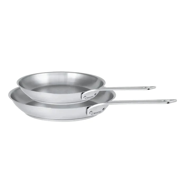 1826 Stainless Steel Frying Pans by Cristel — Set of 2