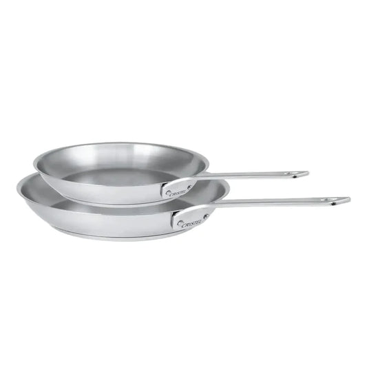 1826 Stainless Steel Frying Pans by Cristel — Set of 2