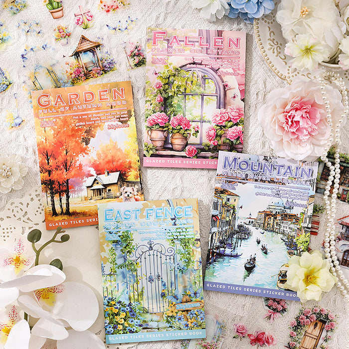 20 Pcs Garden Theme PET Stickers Book LLWS