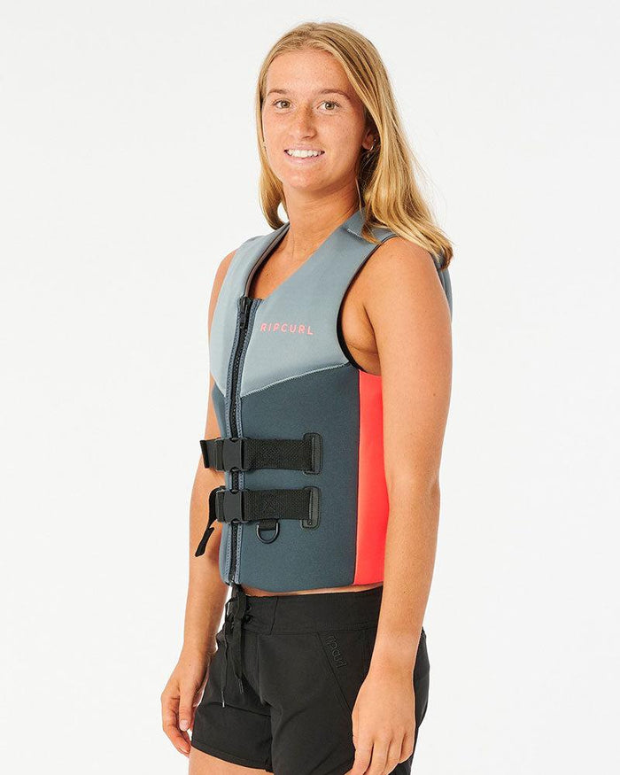 2023 Ripcurl Omega Womens Vest-Charcoal Grey-6-Skiforce Australia