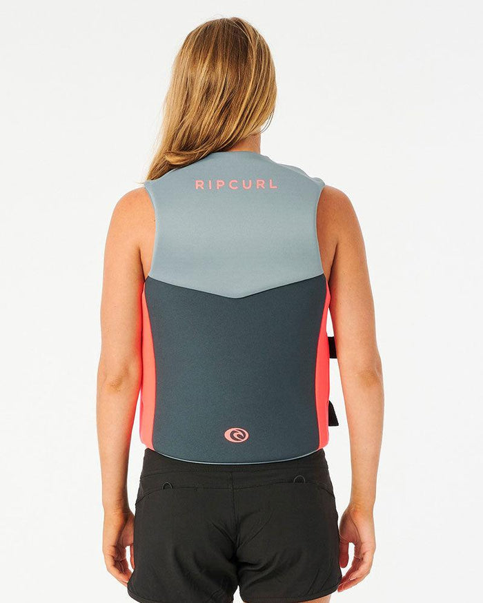2023 Ripcurl Omega Womens Vest-Charcoal Grey-6-Skiforce Australia