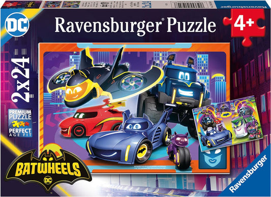 2x 24 Piece Children's Jigsaw Puzzle - Batman: Batwheels: Ready for Action! | Ravensburger