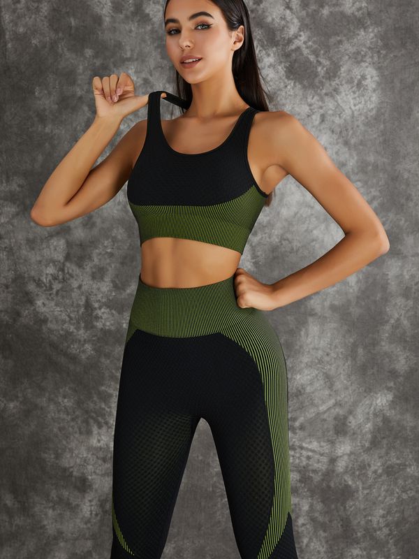 3 Pieces Long Sleeve Zippers Fitness Suit