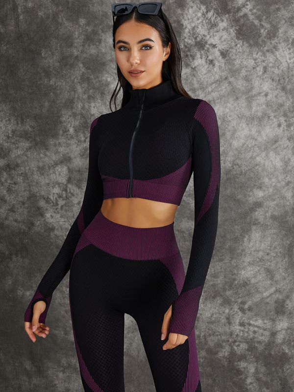 3 Pieces Long Sleeve Zippers Fitness Suits X Carmen⭐