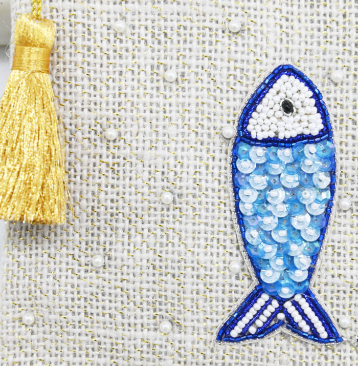 3 x semi Beaded pouches