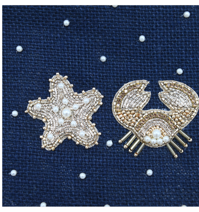 3 x semi Beaded pouches