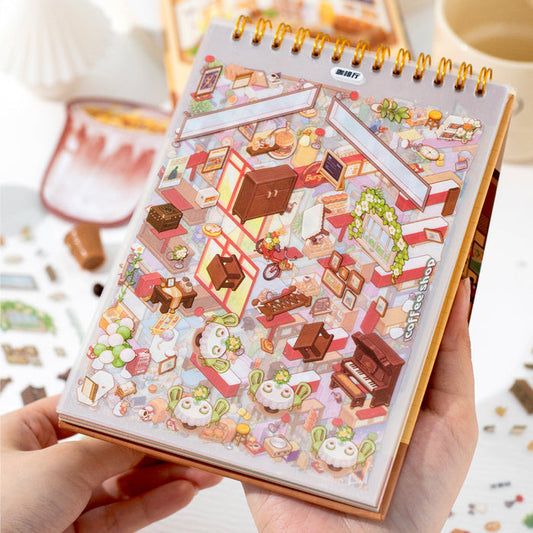 3D Scene Shop Theme Card and Stickers Kit MXXZWY