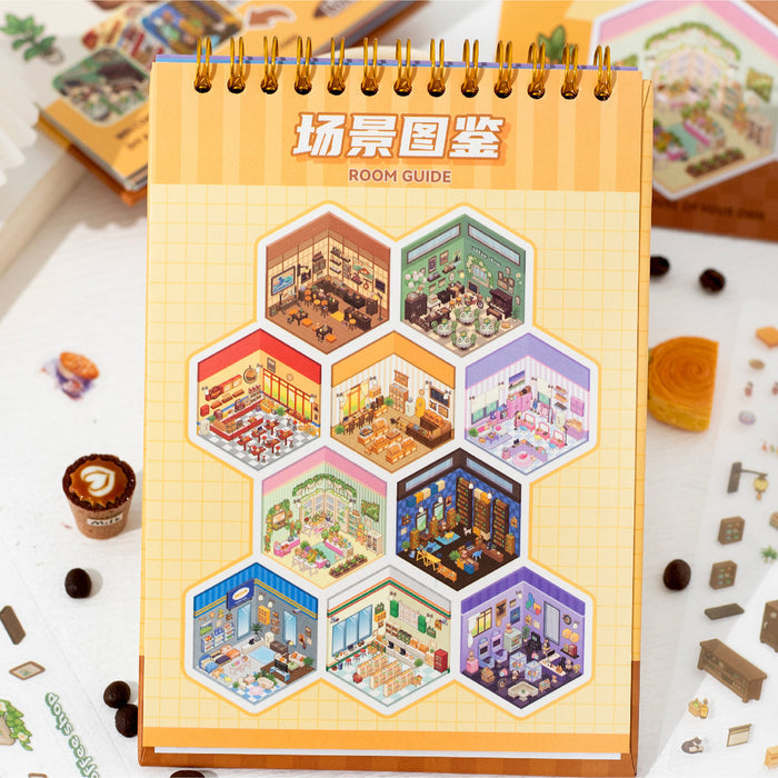 3D Scene Shop Theme Card and Stickers Kit MXXZWY