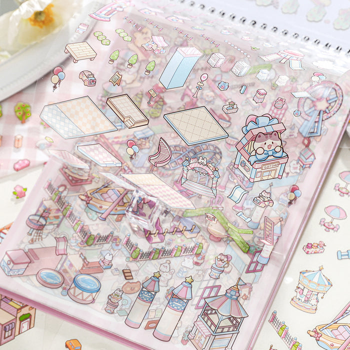 3D Shop Scene Stickers Kit - 6 Themes DWYXB