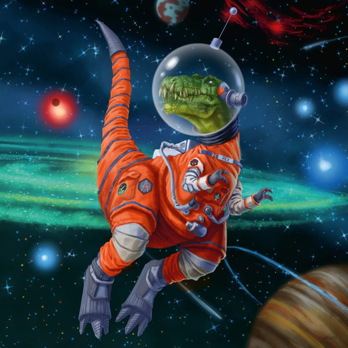 3x49 Piece Children's Jigsaw Puzzle - Dinosaurs in Space | Ravensburger