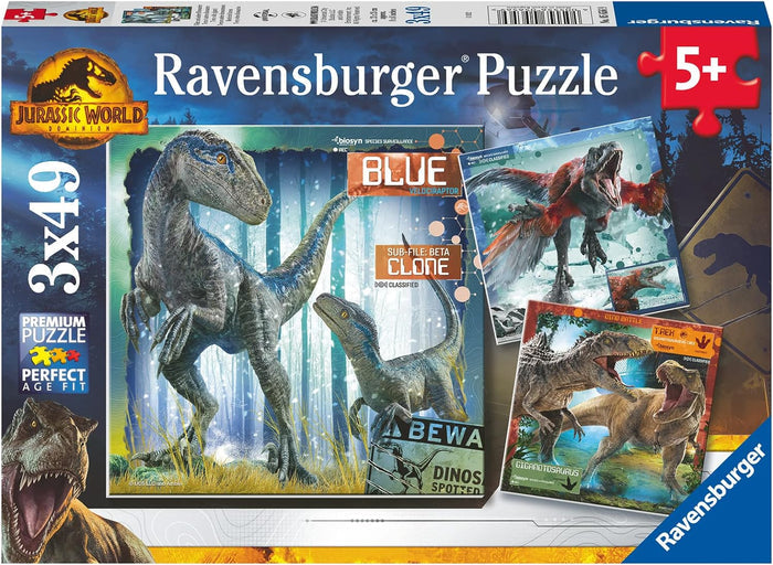 3x49 Piece Children's Jigsaw Puzzle - Jurassic World Dominion: Restricted Access | Ravensburger