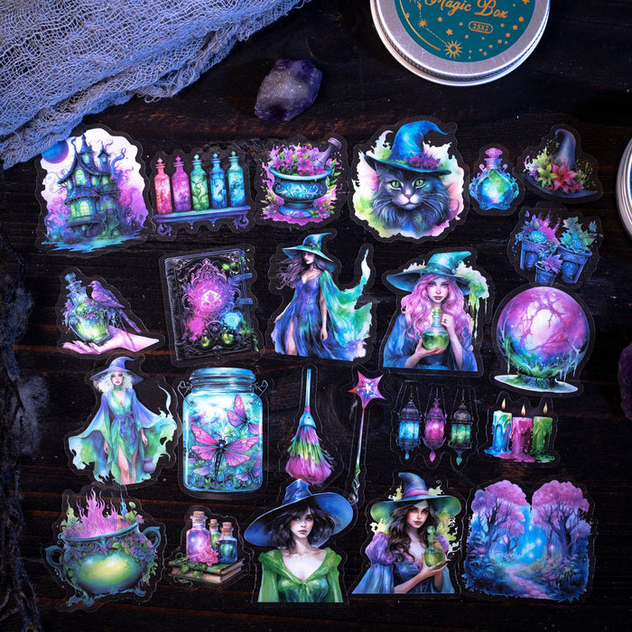 50 Pcs Witch Magic PET Stickers NVMF