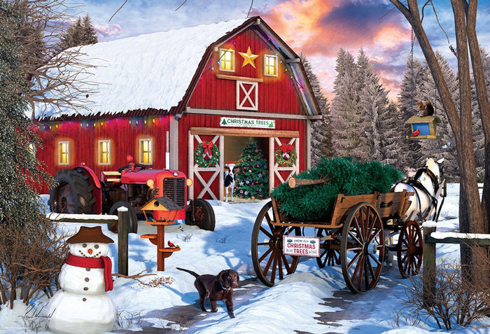 550 Piece Jigsaw Puzzle - Christmas Barn Tin | EUROGRAPHICS