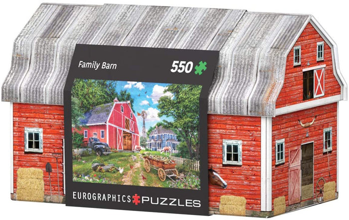 550 Piece Jigsaw Puzzle - Christmas Barn Tin | EUROGRAPHICS