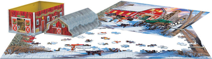 550 Piece Jigsaw Puzzle - Christmas Barn Tin | EUROGRAPHICS