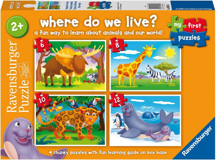 6/8/10/12 Piece Jigsaw Puzzle - Where Do We Live? | Ravensburger