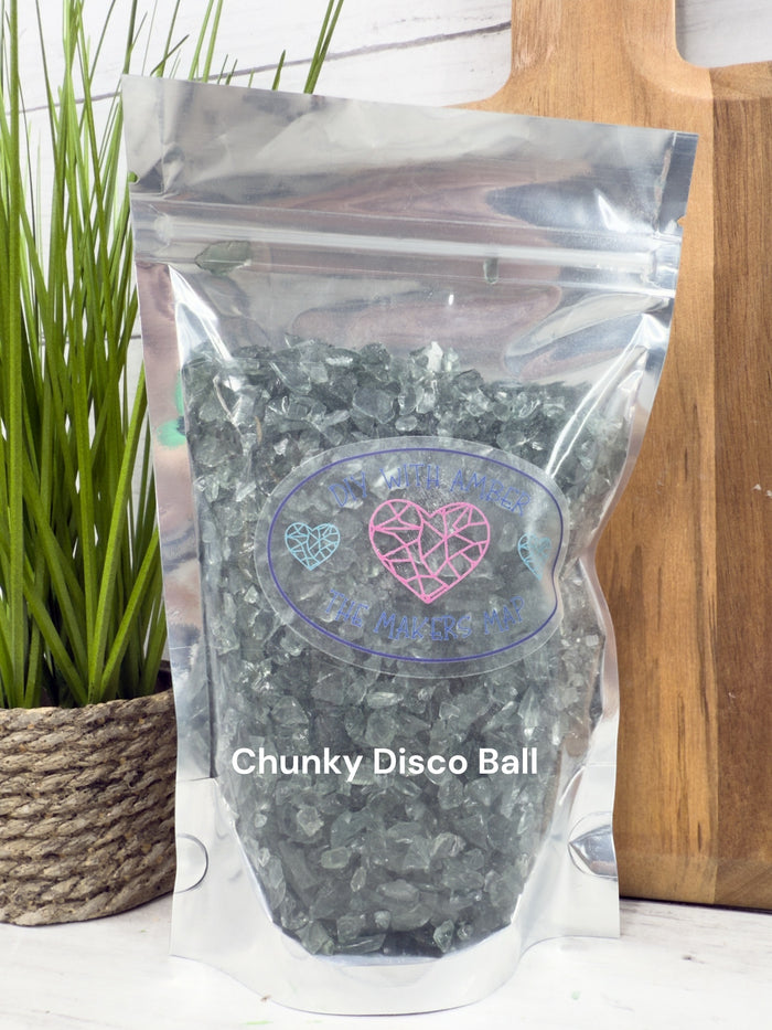 8 oz. Chunky Disco Ball Crushed Glass 3-6 mm