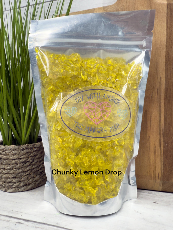 8 oz. Chunky Lemon Drop Crushed Glass 3-6 mm