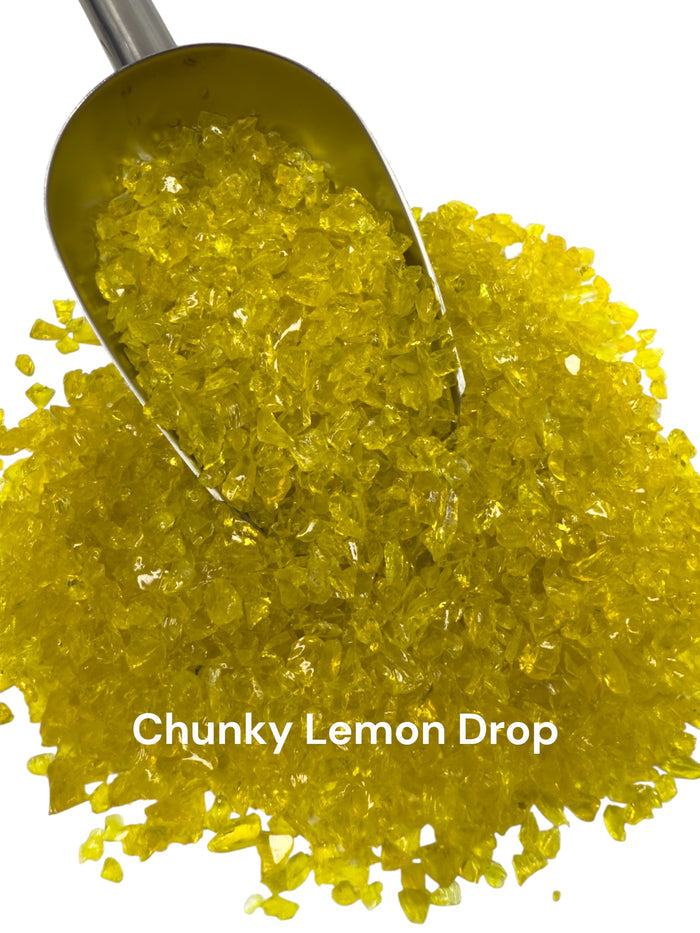 8 oz. Chunky Lemon Drop Crushed Glass 3-6 mm