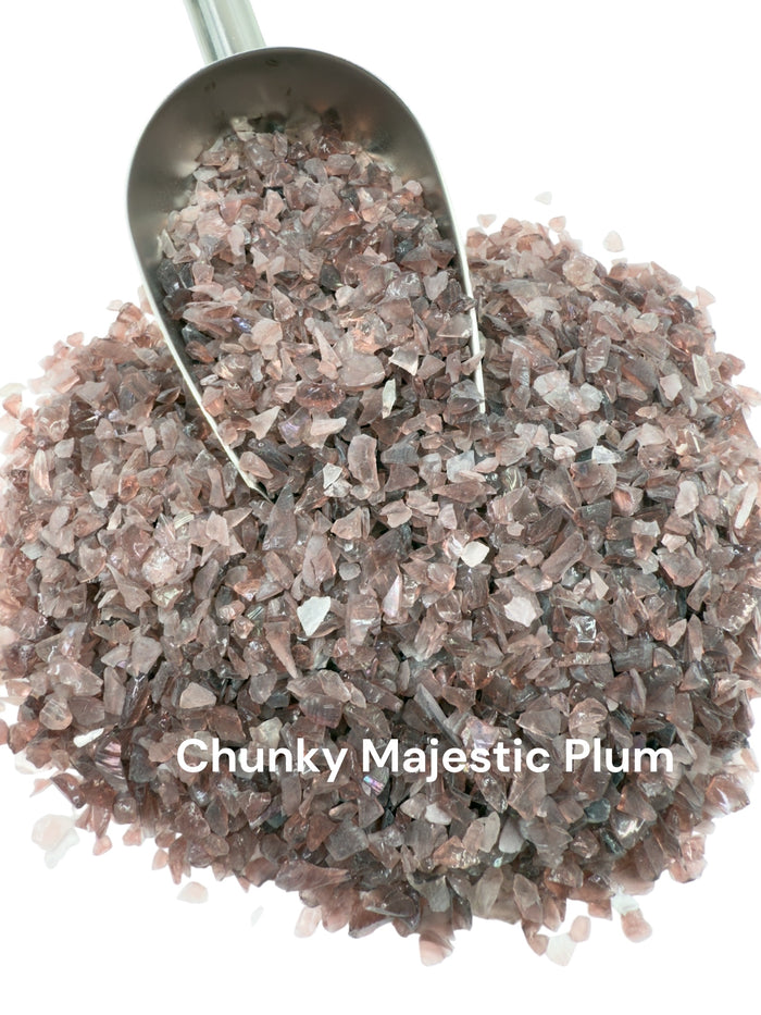 8 oz. Chunky Majestic Plum Crushed Glass 3-6 mm
