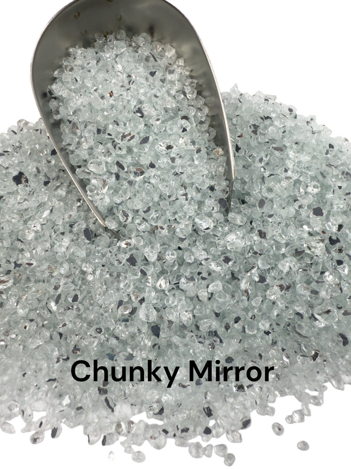 8 oz. Chunky Mirror Crushed Glass 3-6 mm