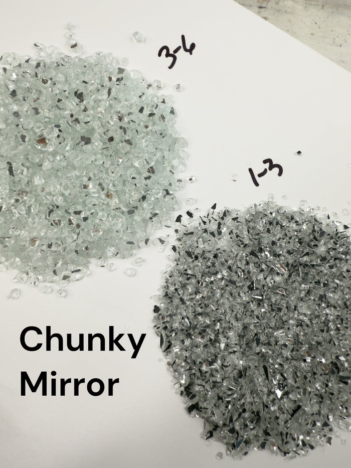 8 oz. Chunky Mirror Crushed Glass 3-6 mm