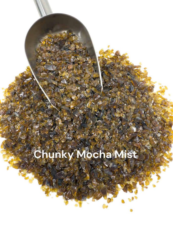 8 oz. Chunky Mocha Mist Crushed Glass 3-6 mm