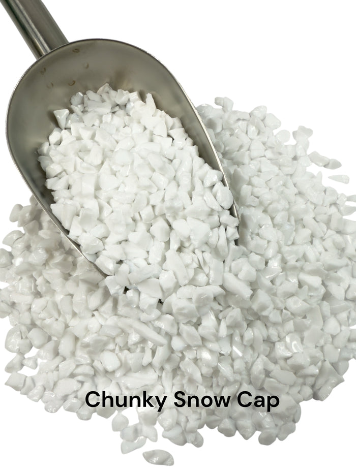 8 oz. Chunky Snow Cap Crushed Glass 3-6 mm