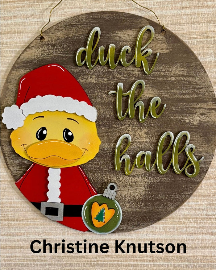 9 in round Duck the Halls Sign DIY Kit