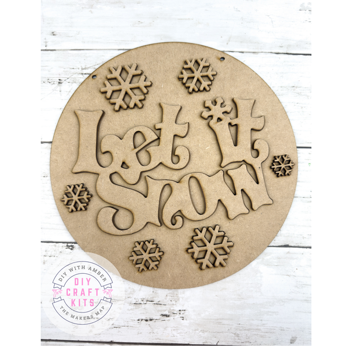 9 in Round Let it Snow Sign DIY Craft Kit