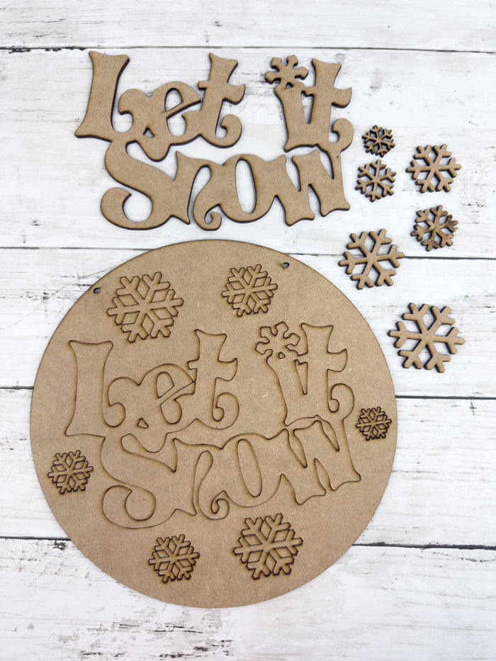 9 in Round Let it Snow Sign DIY Craft Kit