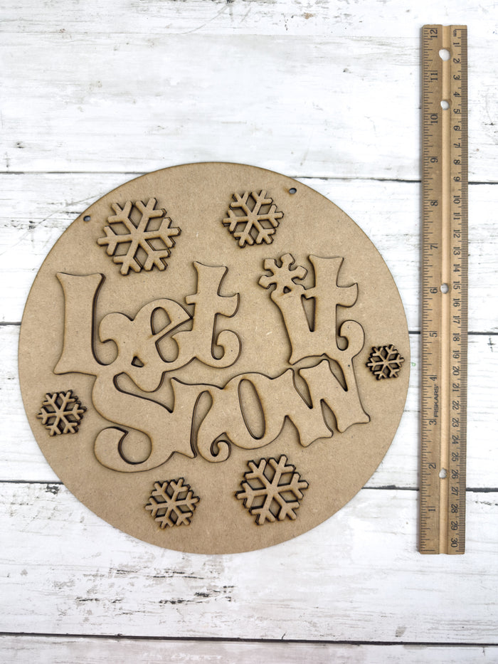 9 in Round Let it Snow Sign DIY Craft Kit