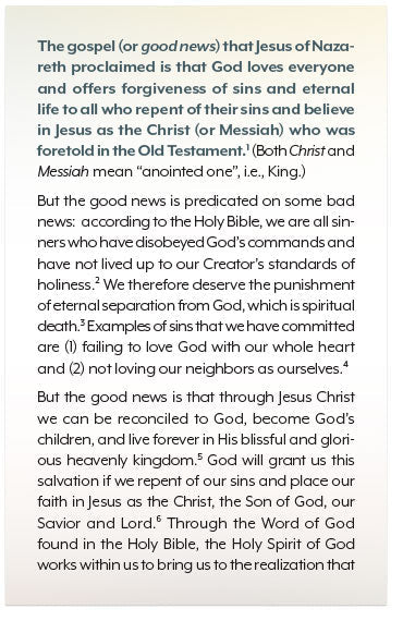 A Summary Of The Gospel Of Jesus Christ