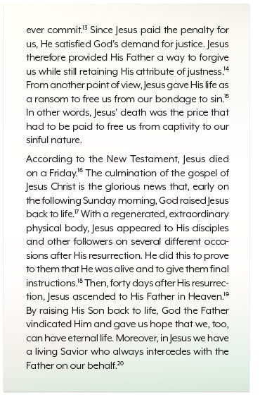 A Summary Of The Gospel Of Jesus Christ