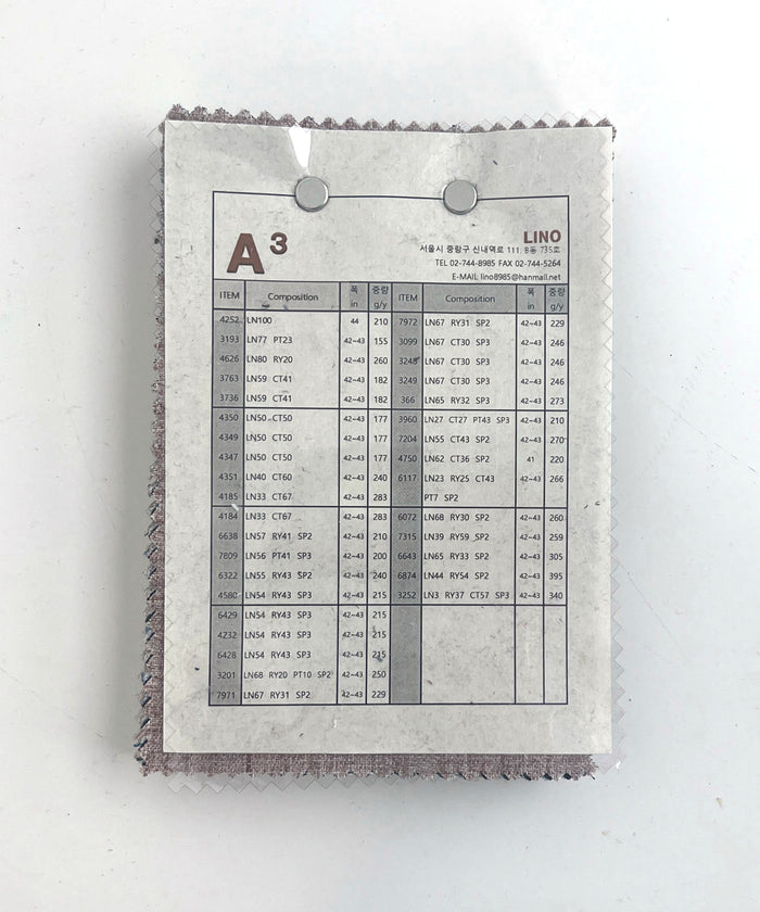 A3 Swatch Collection – Linen Blends in Solid & Two-Tone Colors
