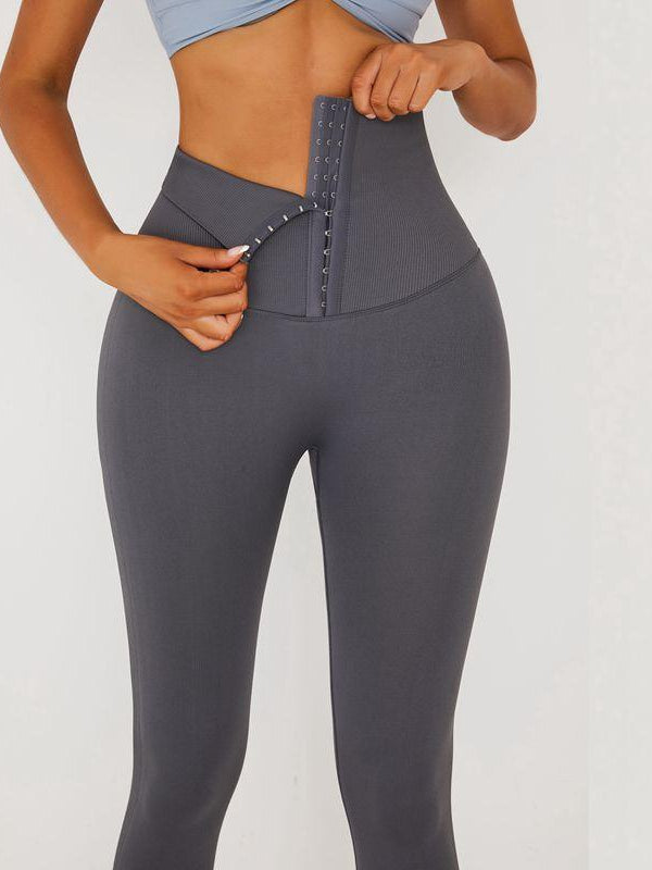 Add Velvet Padded High Waist Hip Yoga Corset Racerback Sportswear