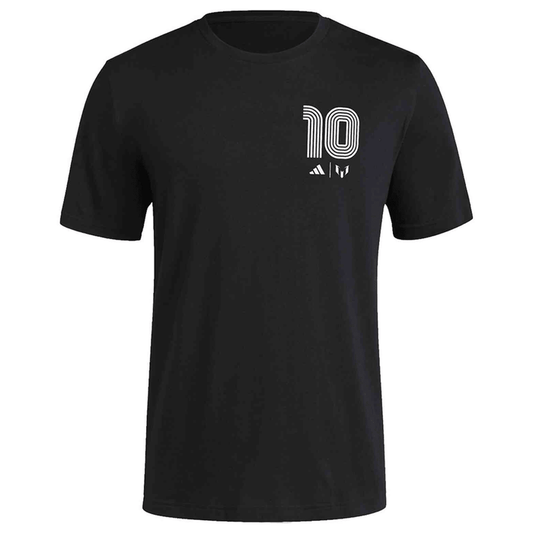 adidas Fresh Messi T-Shirt (Black) | SoccerWearhouse