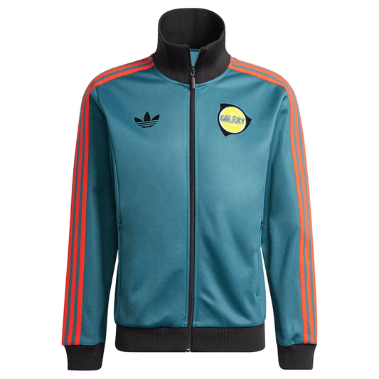 adidas LA Galaxy OG Beckenbauer Track Top Jacket 24/25 (Black/Viridian) | SoccerWearhouse